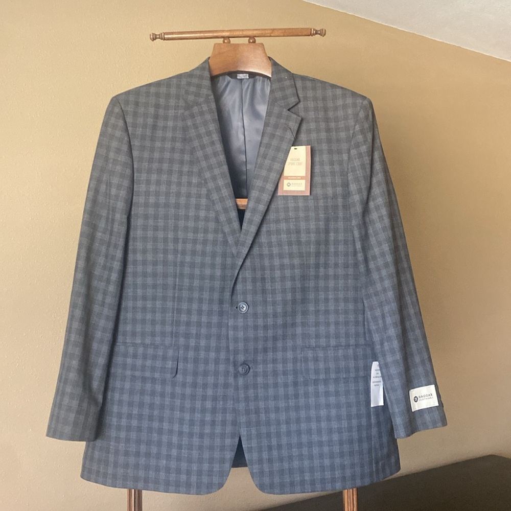 Haggar Classic Fit Checkered Sport Coat